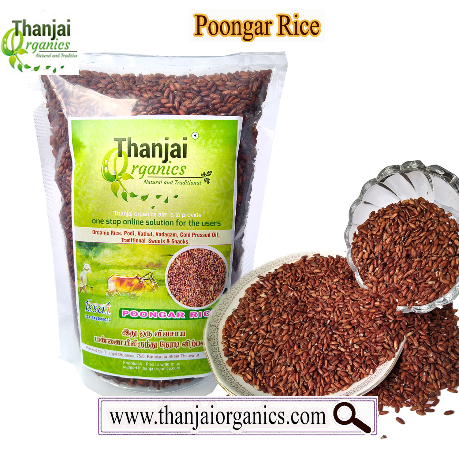 Buy Organic Poongar Rice Online From Tamilnadu India